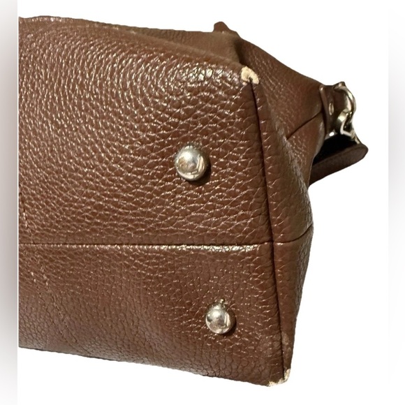 Nine West Brown Leather Shoulder Bag with Gold Hardware - Picture 7 of 12